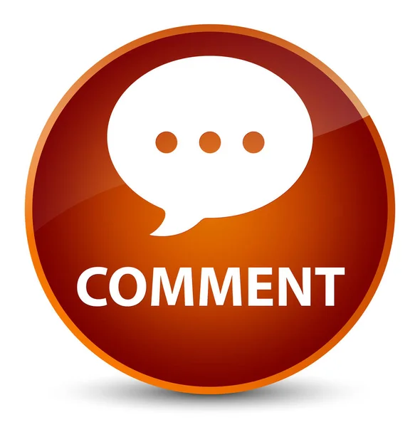 Comment (conversation icon) elegant brown round button