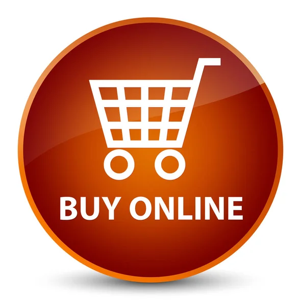 Buy online elegant brown round button — Stock Photo, Image