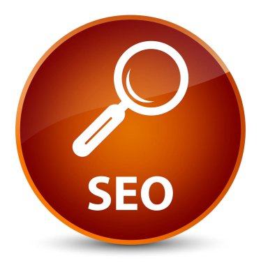 SEO zarif kahverengi yuvarlak düğmesi