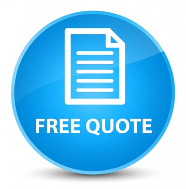 Ücretsiz fiyat teklifi (sayfa simgesi) zarif camgöbeği mavi yuvarlak düğmesi