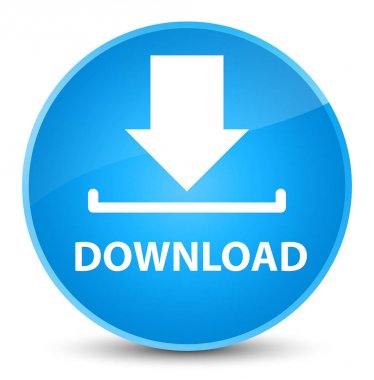 Zarif camgöbeği mavi yuvarlak düğmesini indir