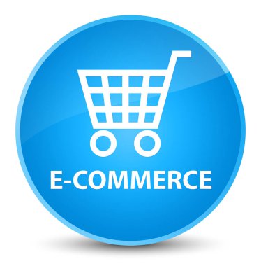 E-ticaret zarif camgöbeği mavi yuvarlak düğmesi