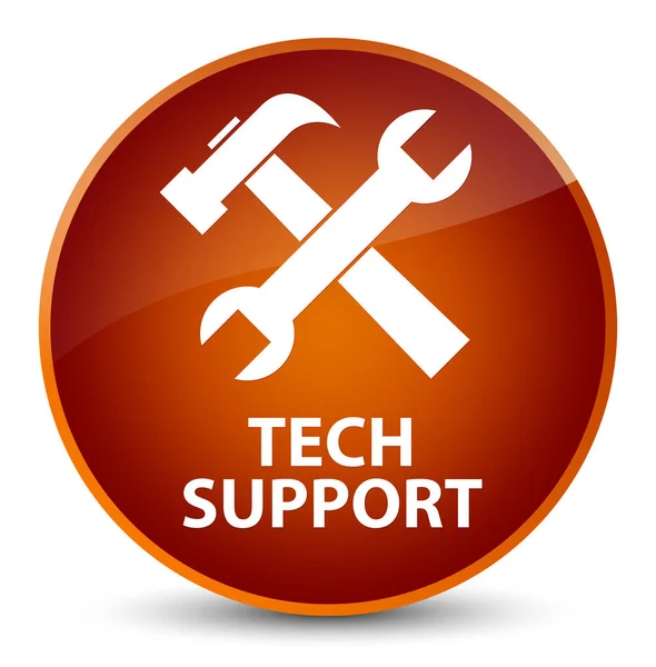 Support technique (icône des outils) bouton rond brun élégant — Photo