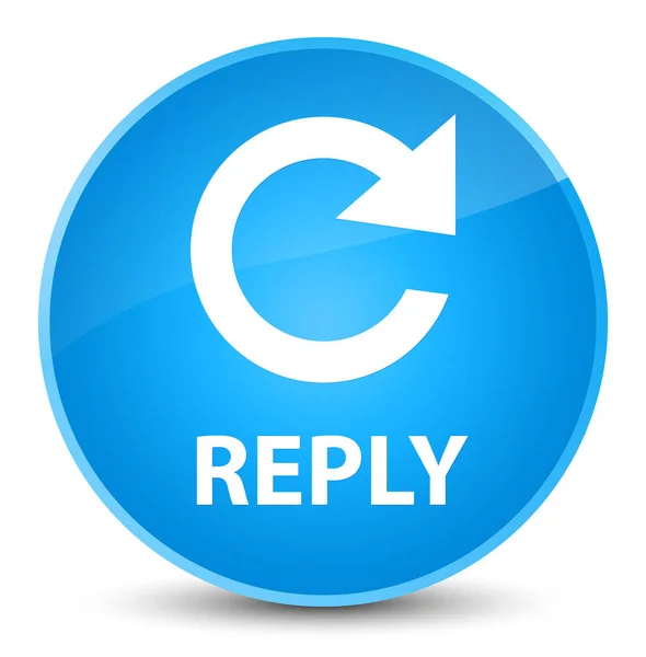 Reply (rotate arrow icon) elegant cyan blue round button — Stock Photo, Image