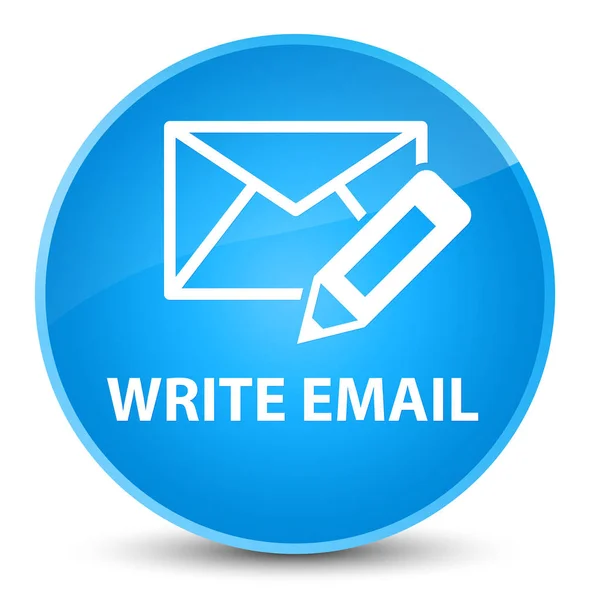 Escriba el botón redondo azul cian elegante del email —  Fotos de Stock