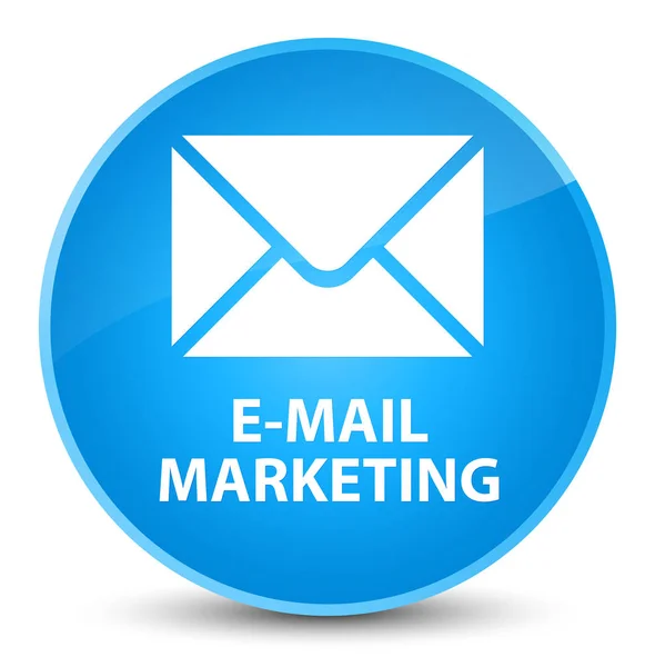 E-mail marketing elegante botão redondo azul ciano — Fotografia de Stock