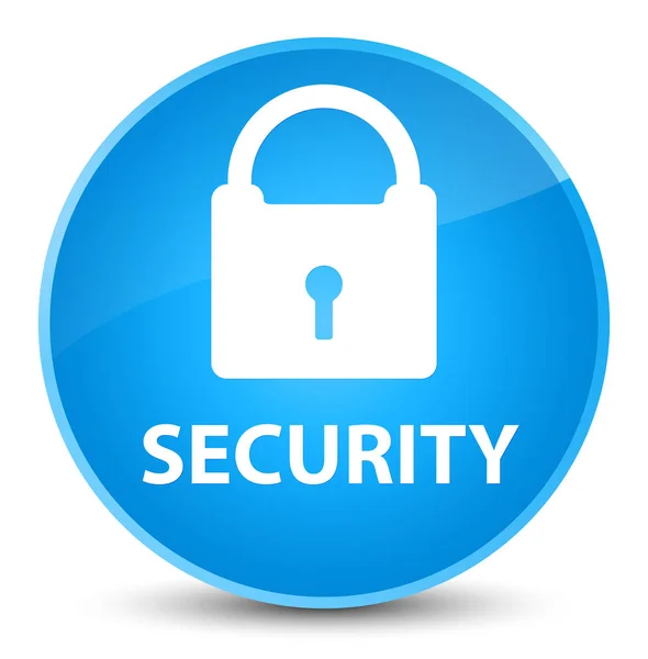 Seguridad (icono del candado) botón redondo azul cian elegante — Foto de Stock