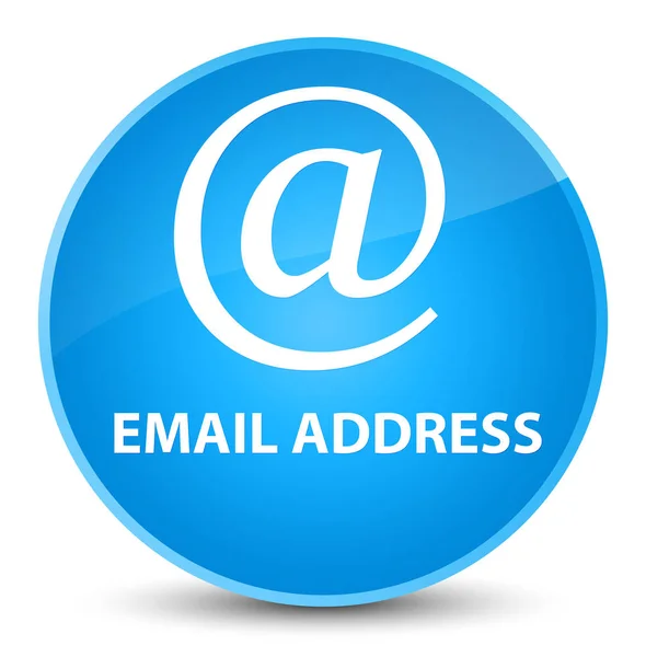 E-mail adres elegancki cyan niebieski okrągły przycisk — Zdjęcie stockowe