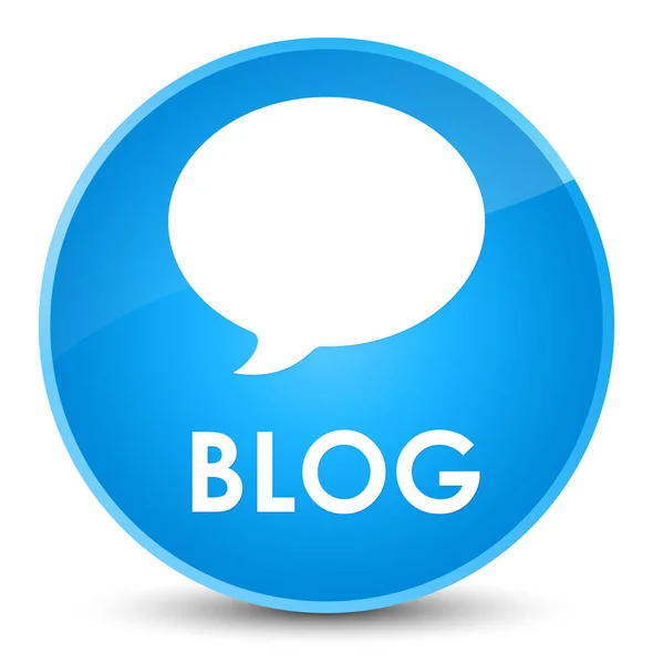 Blog (conversation icon) elegant cyan blue round button
