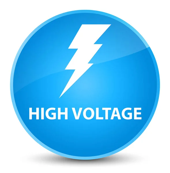 Hoogspanning (elektriciteit pictogram) elegante cyaan blauw ronde knop — Stockfoto