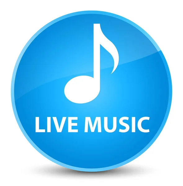 Música en vivo elegante botón redondo azul cian — Foto de Stock