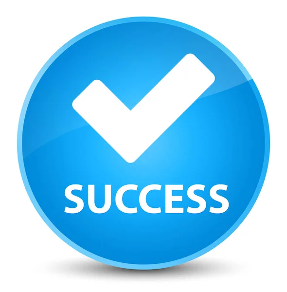 Успіх (правильна піктограма) елегантна блакитна кругла кнопка — стокове фото