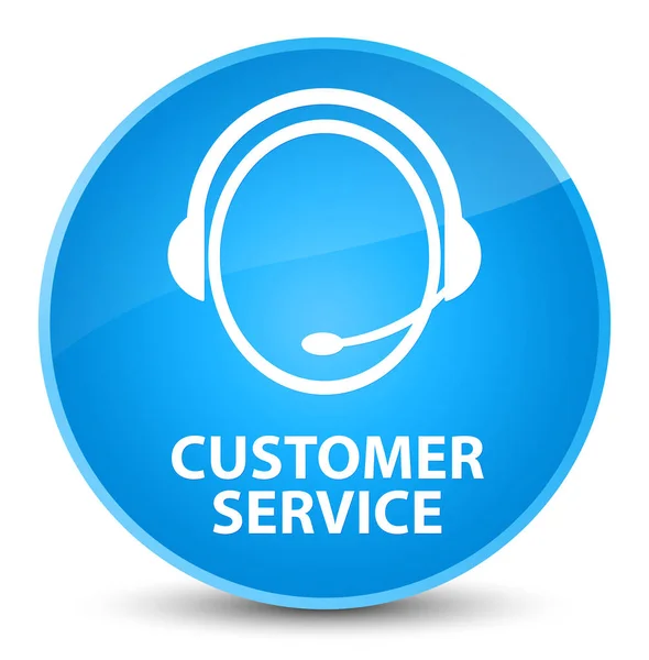 Customer service (pictogram van de zorg van de klant) elegante cyaan blauw ronde bu — Stockfoto