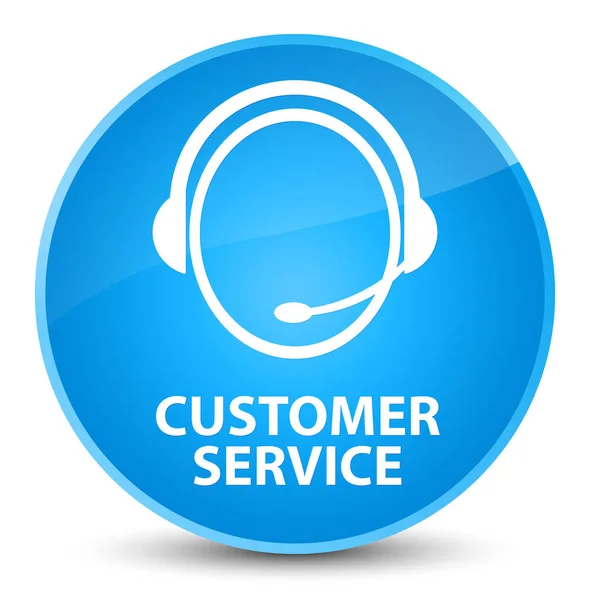 Customer service (customer care ikon) eleganta cyan blå runda bu — Stockfoto