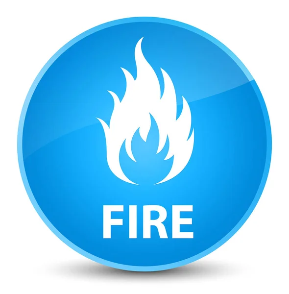 Fire elegant cyan blue round button