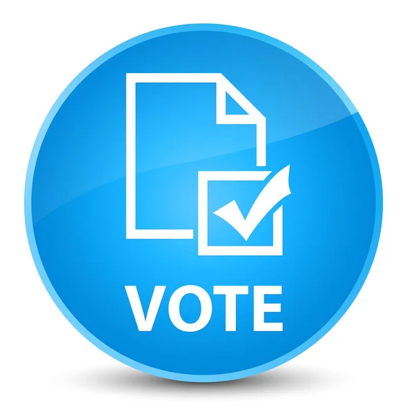 Vote (ícone de pesquisa) botão redondo azul ciano elegante — Fotografia de Stock