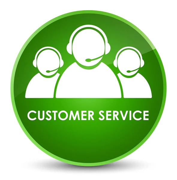 Serviço ao cliente (ícone da equipe) botão redondo verde elegante — Fotografia de Stock