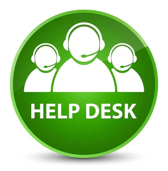 Escritorio de ayuda (icono del equipo de atención al cliente) botón redondo verde elegante —  Fotos de Stock