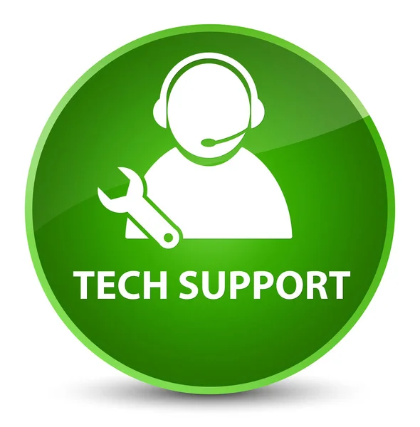 Tech ondersteuning elegante groene, ronde knop — Stockfoto