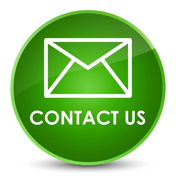 Kontaktieren Sie uns (E-Mail-Symbol) elegante grüne runde Taste — Stockfoto