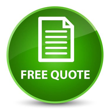Ücretsiz fiyat teklifi (sayfa simgesi) zarif yeşil yuvarlak düğmesi