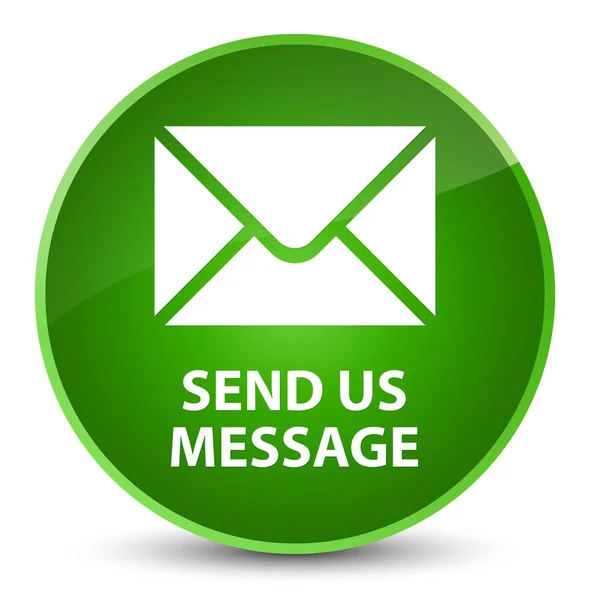 Envie-nos mensagem elegante botão redondo verde — Fotografia de Stock