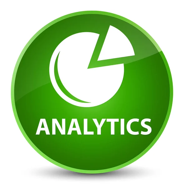 Analytics (graph icon) elegant green round button — Stock Photo, Image