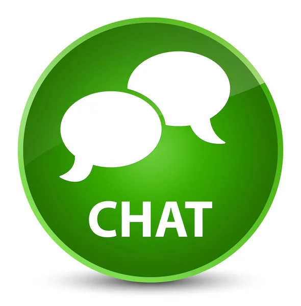 Chat elegant green round button — Stock Photo, Image