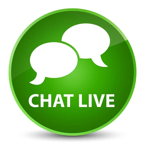 Chat live elegante groene ronde knop — Stockfoto