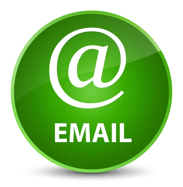 Elegantní zelené kulaté tlačítko e-mail (adresa ikona) — Stock fotografie