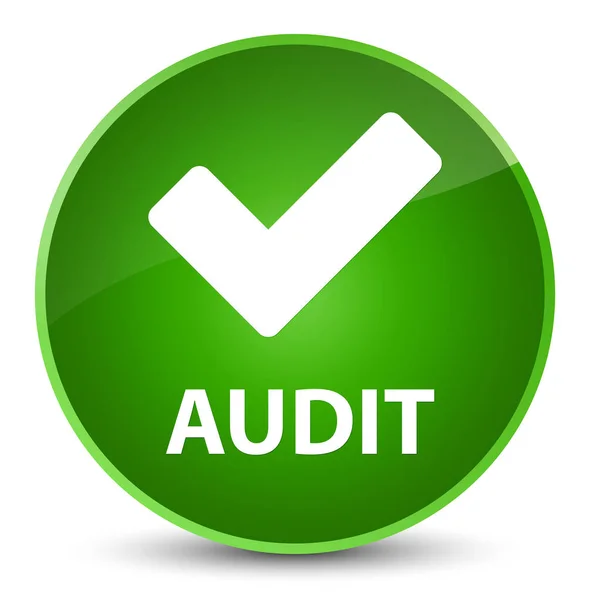 Auditoria (validar ícone) botão redondo verde elegante — Fotografia de Stock