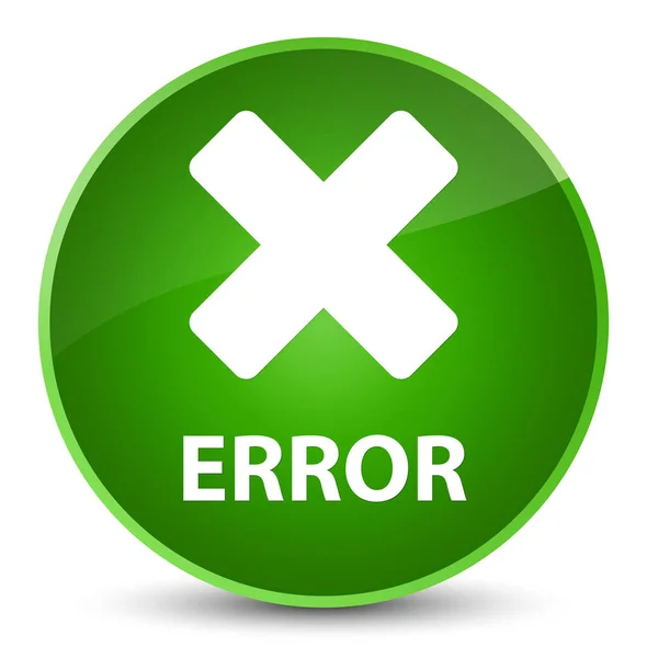 Erro (cancelar ícone) botão redondo verde elegante — Fotografia de Stock