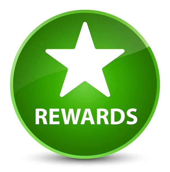 報酬 (星のアイコン) エレガントな緑色の丸ボタン — ストック写真