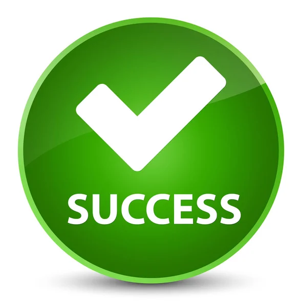 Успіх (правильна піктограма) елегантна зелена кругла кнопка — стокове фото