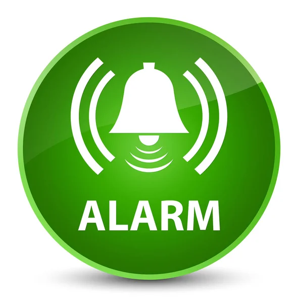 Allarme (icona campana) elegante pulsante rotondo verde — Foto Stock