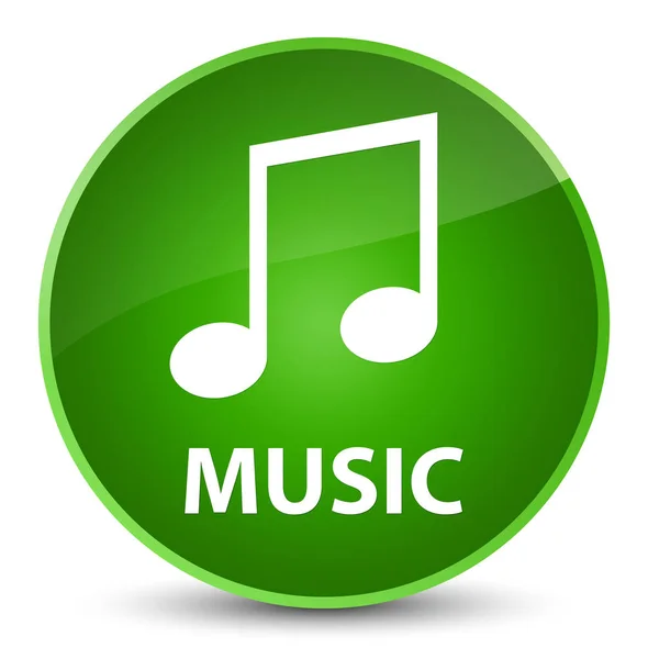 Música (icono de la melodía) botón redondo verde elegante —  Fotos de Stock