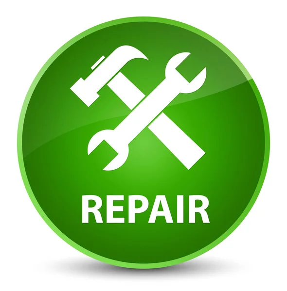 Reparação (ícone de ferramentas) botão redondo verde elegante — Fotografia de Stock