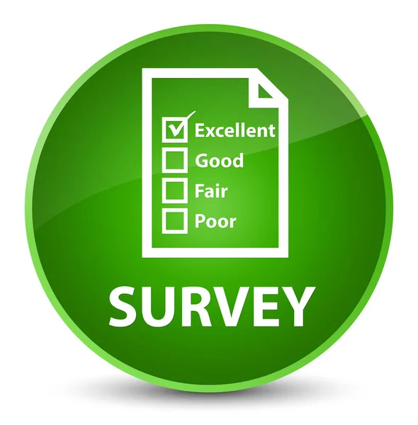 Survey (questionnaire icon) elegant green round button