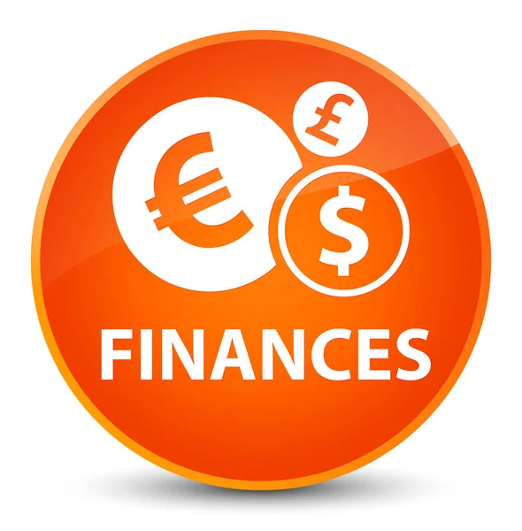 Finanse (znak euro) elegancki pomarańczowy okrągły przycisk — Zdjęcie stockowe