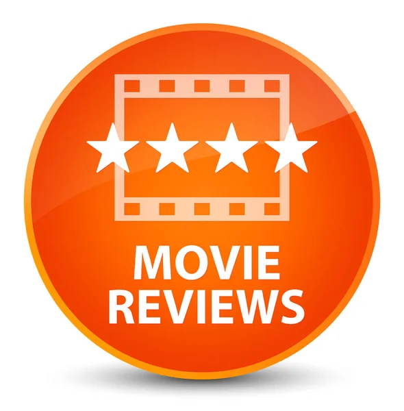 Film reviews elegante oranje ronde knop — Stockfoto