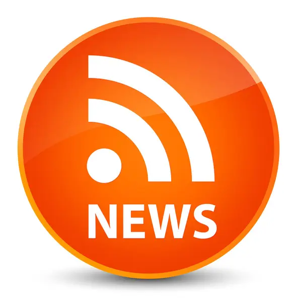 Nieuws (Rss-icoon) elegante oranje ronde knop — Stockfoto