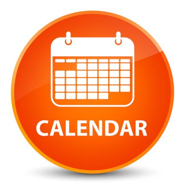 Takvim zarif turuncu yuvarlak düğmesi