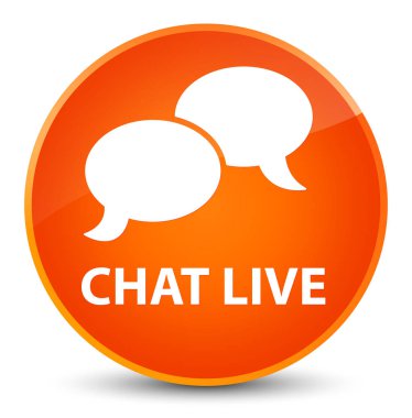 Sohbet canlı zarif turuncu yuvarlak düğmesine