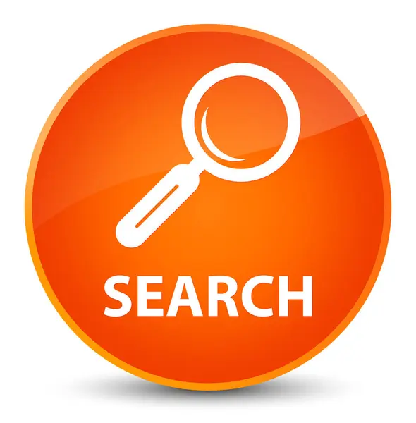 Search elegant orange round button — Stock Photo, Image