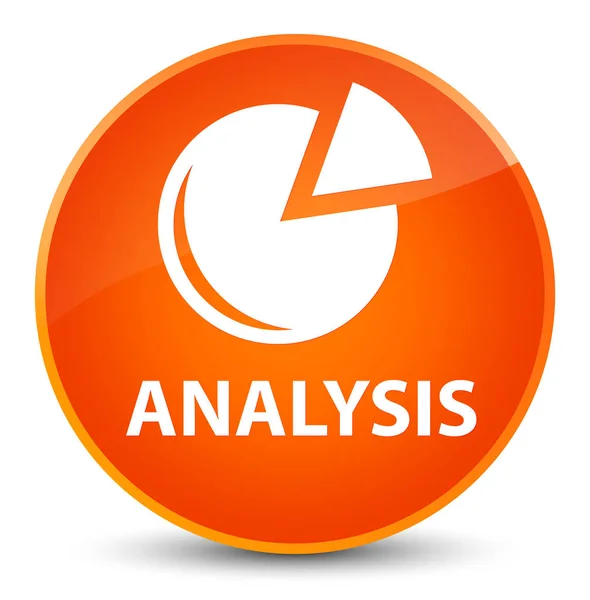 Analys (diagram ikon) eleganta orange runda knappen — Stockfoto