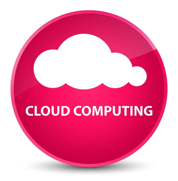 クラウド ・ コンピューティングのエレガントなピンクの丸いボタン — ストック写真