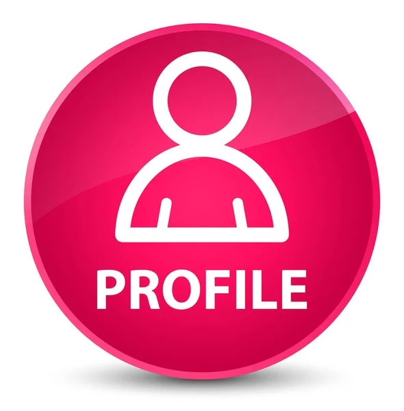 Profilo (icona membro) elegante pulsante rotondo rosa — Foto Stock