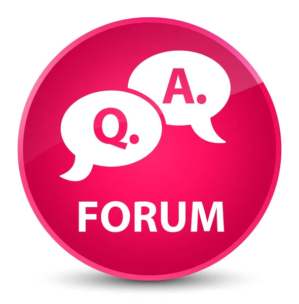 Forum (question answer bubble icon) elegant pink round button