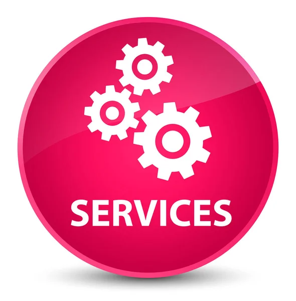 Diensten (versnellingen pictogram) elegante roze ronde knop — Stockfoto