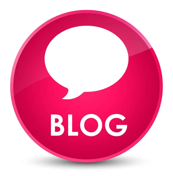 Blog (icono de conversación) elegante botón redondo rosa — Foto de Stock
